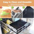 Reusable Grill Mats for Outdoor Grill,Set of 7 Non Stick Grill Mat,Heavy Duty BBQ Grilling Sheets,Easy to Clean, Works on Gas Charcoal and Electric BBQ,15.75 x 13 Inch Black
