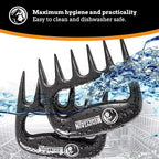 Mountain Grillers Meat Claws - Pulled Pork Shredder Tools for BBQ - Bear Claws for Shredding Meat on Grill, Smoker, or Barbecue - Heavy Duty Grilling Accessories - Pack of 2, Black