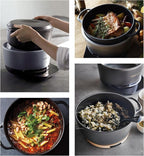 Vermicular Musui–Kamado (RICEPOT) | Cast Iron Induction Cooker | Precision Multicooker | Japanese Rice Cooker | Slow Cooker | Non-Toxic Enameled Cast Iron Pot | Matte Black & Silver | US Model (120V)