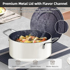 Nuwave Lux 13pc Forged Lightweight Cookware Set PFAS Free, Healthy G10 Duralon Ceramic Coating, Ultra Non-Stick, Stay-Cool Handles, Works on All Cooktops & Induction Ready
