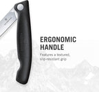 Victorinox Swiss Classic Foldable Paring Knife, Straight Edge Black 4.3 in