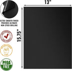 Grillaholics Heavy Duty Grill Mats - Set of 2 BBQ Mats Built to Last - Make Grilling Easier & Keep Grates Looking New - The Perfect Grilling Gift