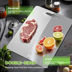2 Pack Titanium Cutting Board-100% Pure Titanium Cutting Boards For Kitche,Easy to clean, Double-sided food-grade Cutting Board For Meats, Fruits And Vegetables (X-Large)