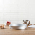 Restaurantware-Met Lux 12 x 2 Inch Straight-Sided Baking Tins, 12 Round Cake Pans - Oven-Ready, Freezable, Anodized Aluminum Round Baking Pans, Greaseproof, For Layer Birthday Cakes