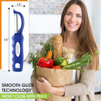 Spring Chef Stainless Steel Swivel Vegetable Peeler for Kitchen, Dishwasher Safe Potato Peelers with Comfortable Handle & Sharp Blades, Great for Apple, Carrot, Veggie, Fruit - Set of 2 - Sapphire