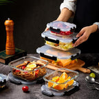 8 Pack Glass Meal Prep Containers with Lids, Extra Thick Airtight Food Storage Set (310ml-1510ml/10.5oz–51oz), Leakproof Lunch Boxes for Leftovers