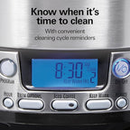 Hamilton Beach One Press Programmable Dispensing 12 Cup Coffee Maker with Internal Coffee Pot, Stays Warm and Fresh for Hours, 60 oz. Removable Reservoir, Black & Stainless Steel (47950)
