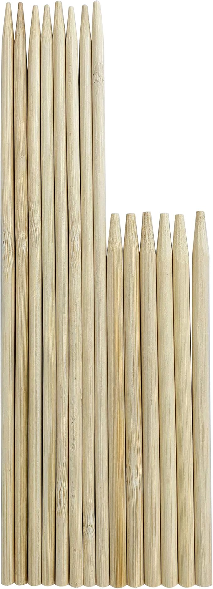1000 Count | KingSeal Natural Bamboo Wood Candy Apple Skewers, Sticks, 5.5 Inch x 6.5mm diameter, Bulk Pack, Blunt Point for Safety - 1 Box of 1000