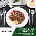 NOCCUR 40-Piece Stainless Steel Silverware Set for 8 - Utensils Set Include Knives Spoons and Forks - Mirror Polished for Home&Party