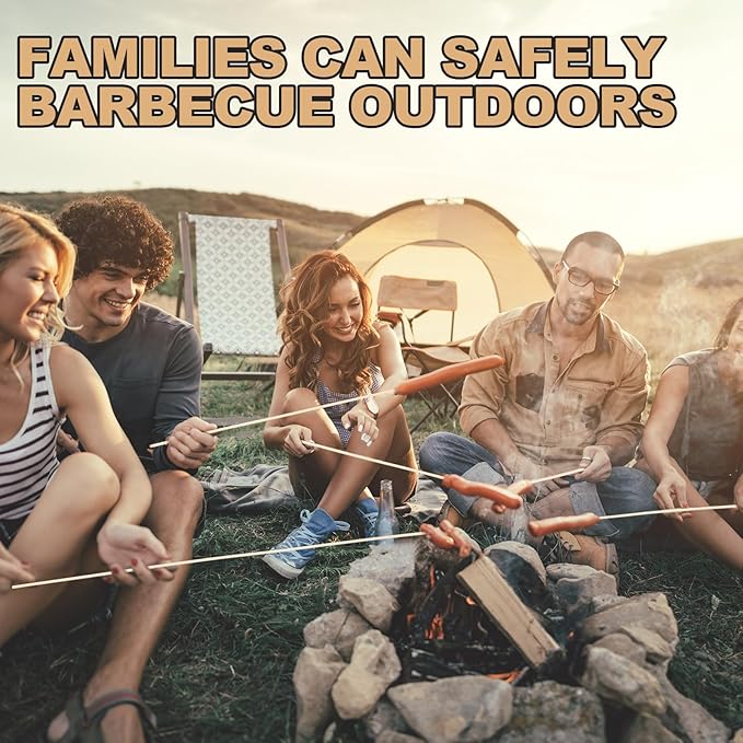 Suclain 600 Pcs 36" Long 5mm Thick Marshmallow Roasting Sticks, Smores Sticks Bamboo Skewers BBQ Kabob Grilling Barbecue Roasting Camping for Outdoor Fire Pits Campfires