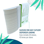 Preserve Compostable Knives, Made in USA, Medium Weight Cutlery, White, 840 Count