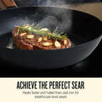 Alva Forest 8" & 11" Carbon Steel Frying Pan Set – Naturally Nonstick, Pre-Seasoned, with Acacia Wood Handle, Made Without PTFE, PFOA, PFAS – Sustainable Belgian Design, Induction & All-Stovetop Safe