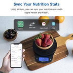 Etekcity Nutrition Smart Food Kitchen Scale, Digital Ounces and Grams for Cooking, Baking, Meal Prep, Dieting, and Weight Loss, 11 Pounds-Bluetooth, Black
