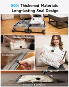 20 Pack Travel Vacuum Seal Bags with Rechargeable Electric Pump, 4 Sizes Space Saver Vacuum Storage Bags for Luggage, Suitcase & Home Organization, Reuseable Vacuum Seal Bags for Clothing