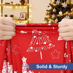 homing Rectangle Table Cloth Cover, Waterproof Polyester Elastic Fitted Tablecloth, Fits for 8 Foot Folding Tables, Washable Table Protector for Christmas, Holiday, Party (Christmas Tree, 30" x 96")