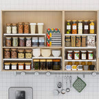 Stackable Expandable Metal Shelf Organizer - Adjustable Wire Storage Rack with Holes for Kitchen, Bathroom, Cabinet, Office - Space Saving, Durable & Sturdy Design（1PACK/Medium/White