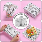 1800 Pcs 12 x 12 Inch Deli Wax Paper Sheets Grease Resistant Tray Basket Liners Newsprint Paper Water and Grease Proof Sandwich Wrapping Square Hot Dog Wrappers for Food Baking (White)