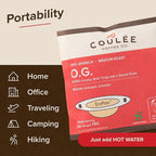 Coulée EcoPour O.G. Coffee, Single Serve Pour Over Colombian Coffee, Medium Roast, Use for Camping or Traveling, Pre Filled Compostable Filters, Ready to Brew with Hot Water, 20 Pack