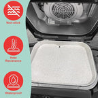 Griddle Pan & Rib Rack for Ninja Woodfire OG751/OG700 Series Grill, Non-Stick Upgraded Ceramic Cooking Flat Top Griddle Plate for Ninja XSKGRDPLT Woodfire Accessories, with 4 Full Racks Holder of Ribs