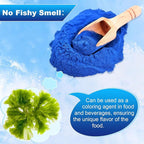Blue Spirulina Powder - 40g Natural Blue Food Coloring, No Fishy Smell, 100% Vegan Phycocyanin Extract Spirulina Powder, Plant Based Food Dye for Cake Decorating, Smoothie, Baking, Drinks