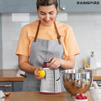 Rainspire Professional Box Grater, Cheese Grater Box for Kitchen Stainless Steel with 4 Sides, Cheese and Spice Graters with Handle for Vegetables, Ginger, Potatoes, Red