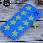 Star Chocolate Molds 3pcs Silicone Star Candy Molds for Baking Ice Cube Resin Soap Jelly(Star Size 1.93in), Blue