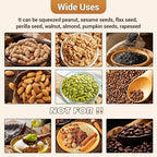 900W Oil Press Machine, Automatic Cold& Hot Electric Oil Press Extractor, 340 Food Stainless Steel,Ideal for Pressing Peanut, Sesame Seeds, Walnut, Almond, Pumpkin, Rapeseed