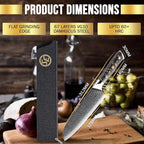 SliceElite Elite Series 7 Inch Santoku Knife VG10 Damascus Steel Forged Carbon Fiber Handle Dual Protection Cutting Kitchen Tool Sharp Vegetable Meat Chopping BBQ Chef Slicing Cleaver Camping Butcher