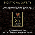 Beyond 85 Barista Colombian Coffee – Espresso - 340g Whole Bean Dark Roast – Bold & Smooth Beans for Espresso, Drip & French Press – Rich Blend with Chocolaty & Nutty Notes