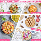 6 Inch Cake Pan Set of 2, Stainless Steel Round Layer Cake Baking Pans Tins, Non-Toxic & Healthy, Leak-proof & Easy Clean & Dishwasher Safe