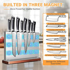 Metal Magnetic Knife Holder Magnets Kitchen Storage Universal Magnetic Knife Block Without Knives Stainless Steel Knife Magnetic Strip Stand Race Cutlery Display Stand Saves Counter Space