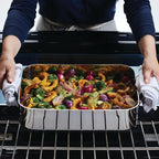 KitchenAid 5-Ply Clad Stainless Steel Roasting Pan/Roaster with Removable Rack, 15 Inch x 11.5 Inch - Polished Stainless Steel