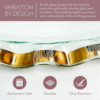 Annieglass Ruffle 7 Inch Bowl with 24k Gold, Timeless Glass Tableware for all Occasions, Made in the USA