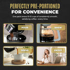 Colonial Coffee 100 Count Single Pot Coffee Packets – 100% Arabica Dark Roast | Pre-Measured Frac Packs for 12 Cup Maker | Bulk Ground Gourmet Coffee for Home & Office