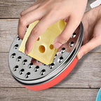 Cheese Grater Akamino Grater Lemon with Food Storage Container & Lid Grinder Grater for kitchen - Perfect For Hard Parmesan，Ginger, Vegetables, Butter (Red)