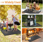 65 ×40 inches Under Grill Mats for Outdoor Grill/ Fireproof Fire Pit Mat for under Fire Pit Fireplace, BBQ Mat under BBQ Waterproof Oil-Proof Grill Floor Pad for Deck Patio Flat Top Smokers Gas Grills