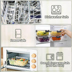 M MCIRCO 10-Pack Glass Food Storage Container with Lids, Airtight Lunch Bento Boxes, Glass Meal Prep Container,Microwave, Oven, Freezer and Dishwasher Friendly