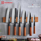KEEMAKE Paring knife Japanese 4.5 inch Small Kitchen Knife, Japanese 440C Stainless Steel Sharp Fruit Knife with Octagonal Wood Handle Utility Knives