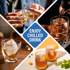 mossime Silicone Ice Cube Tray: 2pack Square Whiskey Large Ice Cube Molds - Old Fashioned Ice Cube Trays with Lid - 2inch Easy Release Big Freezer Mold for Cocktail Baby Food Soup & Juice