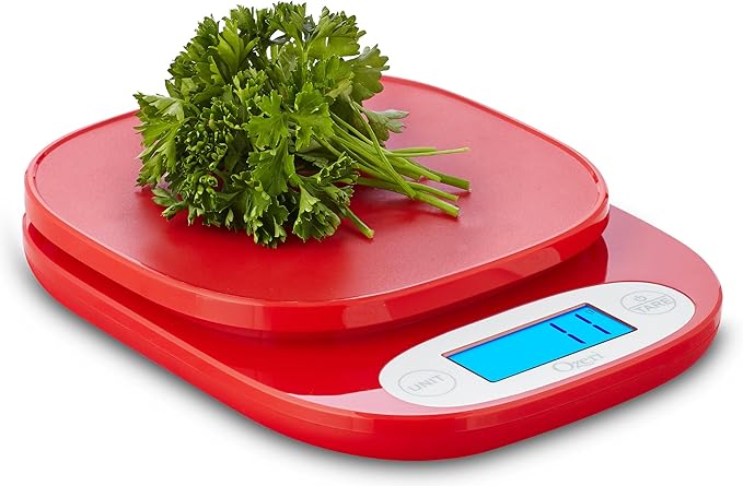 Ozeri ZK24 Garden and Kitchen Scale, with 0.5 g (0.01 oz) Precision Weighing Technology, Red (Pack of 3)