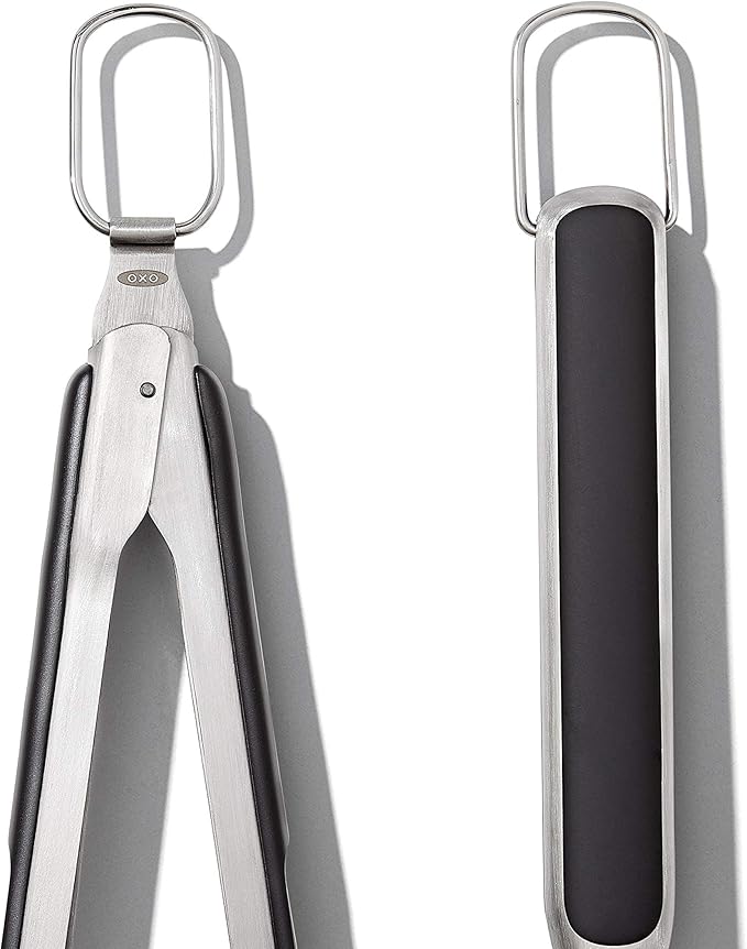 OXO Good Grips Grilling Tools, Tongs and Turner Set, Black