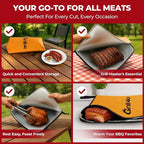 Large BBQ Blanket for Resting Meat, Insulated BBQ Blanket Bag, Brisket with Wide Mouth, Meat Resting Bag, Smoking Meat Accessories for Outdoor Grilling (21in)