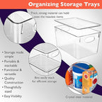 ClearSpace Plastic Storage Bins With lids, 8 Pack – Perfect Pantry Organization and Storage – Fridge Organizer, Pantry Storage Containers and Storage Bins, Cabinet Organizers