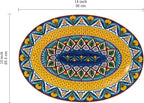 Bico Havana 16 plus 14 inch Oval Platters Set, Set of 2, Microwave and Dishwasher Safe, for Serving Fish, Chicken, Turkey