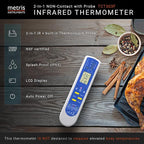 Food Cooking Meat Thermometer Digital Infrared Instant Read with Probe for Kitchen, Outside Grill, BBQ Smoker, Model TCT303F-NSF NSF Approved