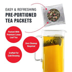 Tiesta Tea - Fruity Paradise Cold Brew, Loose Leaf, Strawberry Pineapple Green Tea, Medium Caffeinated, Cold Brew Packets, Makes 64 oz of Pitcher Per Bag (Pack of 10)
