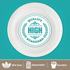 PLASTICPRO Round Plastic 12 ounce Bowls Microwaveable, Disposable, White, Dinnerware 100 Count