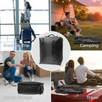 ZPO Vacuum Travel Bags with Wireless Electric Pump (2 Pack), IP67 Waterproof Reusable Compression Packing Cubes with Transparent Window, Space Saver Storage Bags for Clothes, Luggage & Suitcase