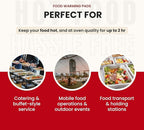 Flame-Free Catering Heat Pads & Buffet Kits – Sustainable Natural Mineral Food Warming Solution for Full & Half Pans (Party Kit/Pack of 8)