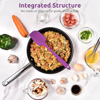 U-Taste 11.38" Silicone Baking Spatula: 480ºF Heat Resistant Food Grade Flexible Rubber Kitchen Bowl Scraper, Seamless Pastry Spreader for Mixing Stirring Scraping in Nonstick Cookware (Purple)